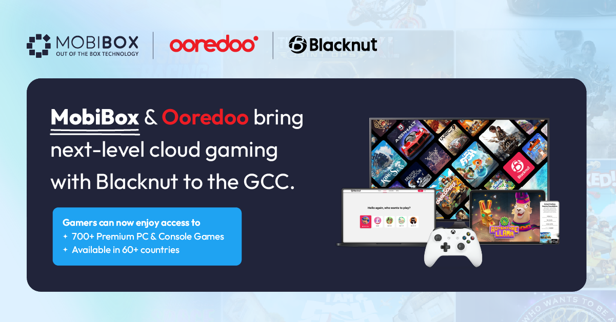 Ooredoo Expands Digital Entertainment Portfolio with Blacknut Cloud Gaming on Go Play Market through its Partnership with MobiBox